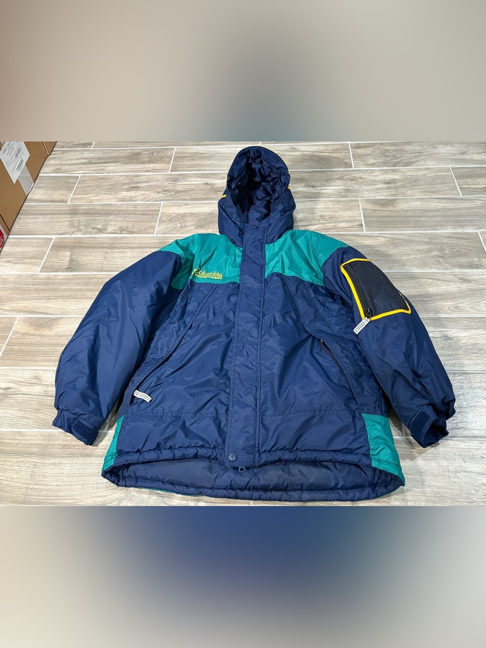 Vintage 90s Columbia Sportswear Colorblock Puffer Jacket: Large 14/16